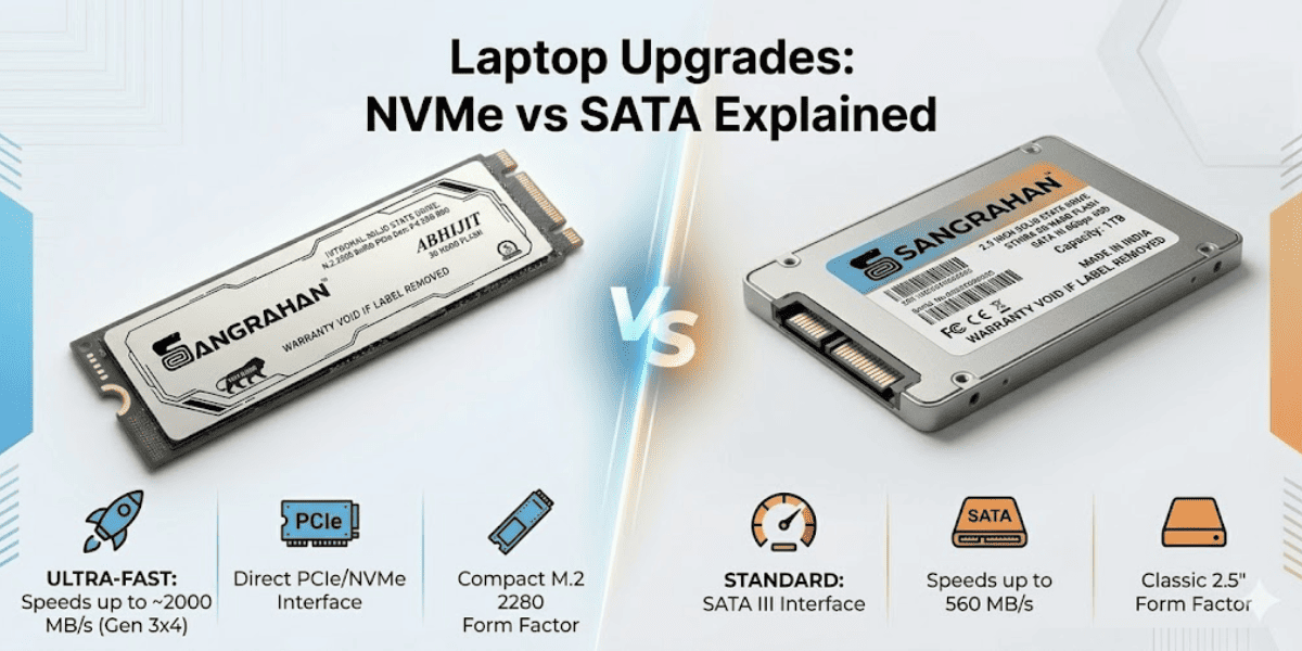 Laptop Upgrades NVMe vs SATA explained
